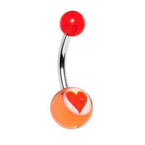 🆕 BOGO- Red Heart Belly Ring